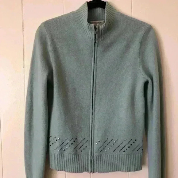 Nine West Sweaters - Nine West Lamswool Blue Sweater S